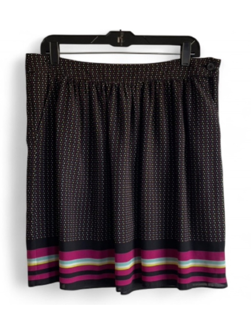 Old Navy Dark Blue Dot Stripe Print Mini Skirt with Pockets Size 12